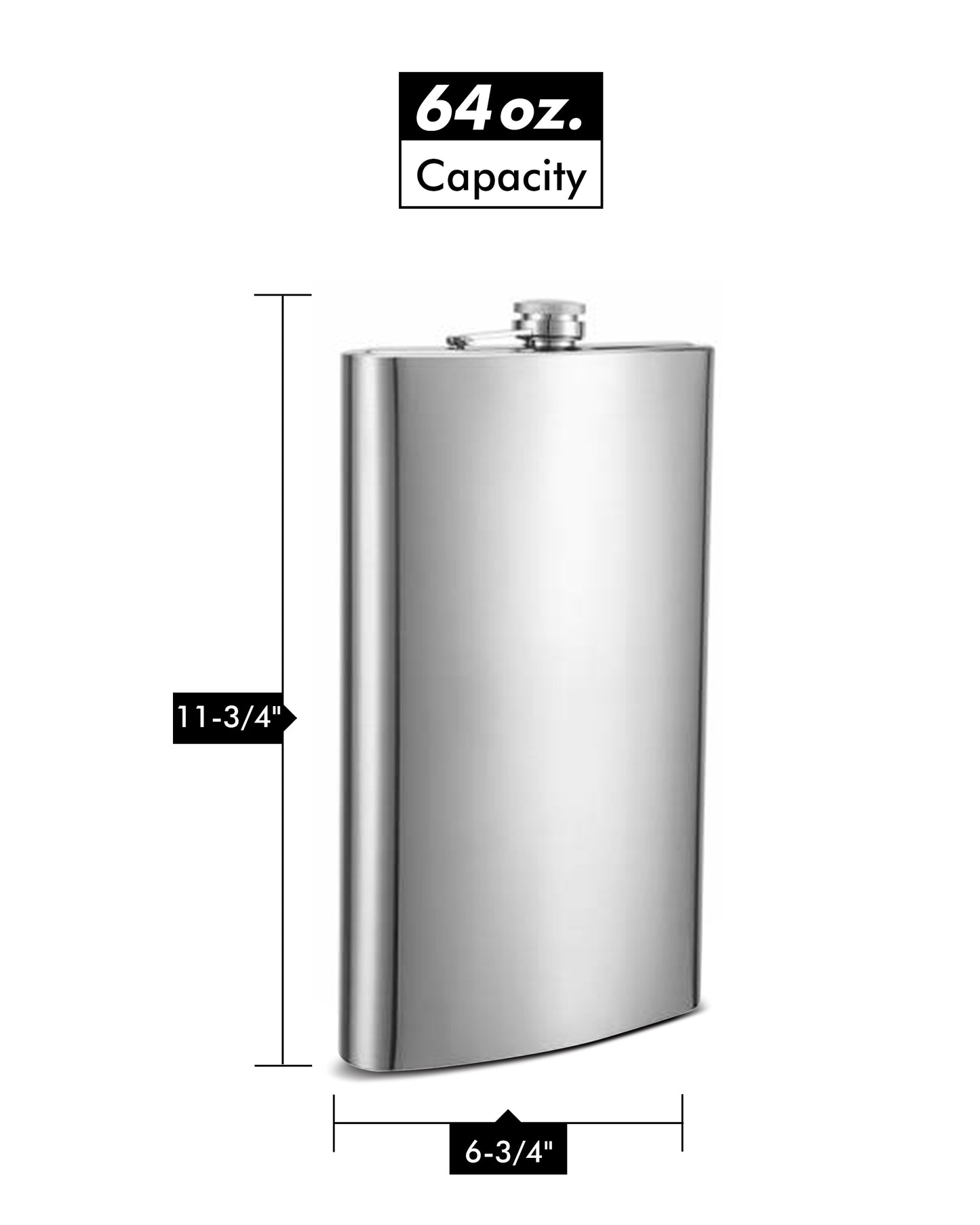 64oz JUMBO Stainless Steel Flask